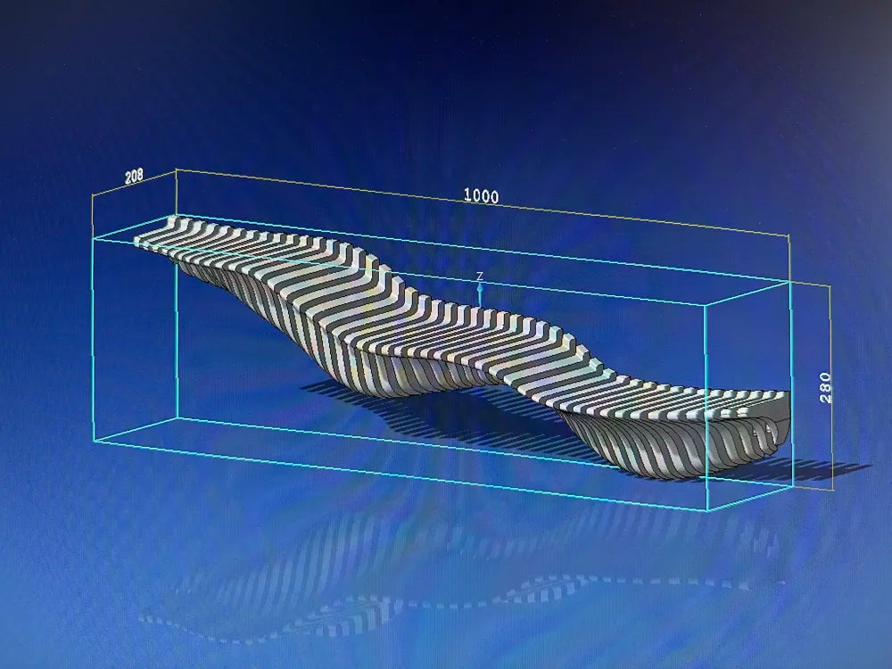 FlowWave Scluptural Wall Shelf